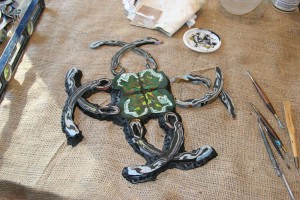 Flare and Falter, attaching parts to burlap