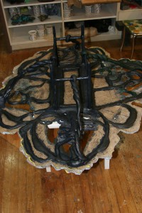 Making a Table "Flare and Falter", attaching the stand, strengthening the supports