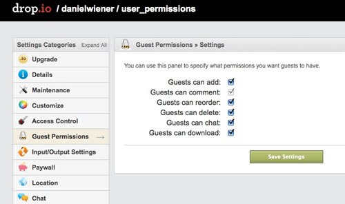 drop.io guest permissions