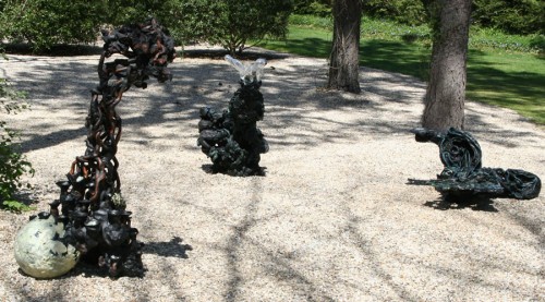 Three Sculptures, Installation View, Longhouse Reserve, April 2012