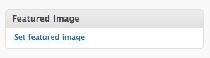 set featured image wordpress