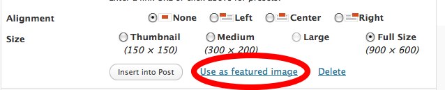 use as featured image wordpress